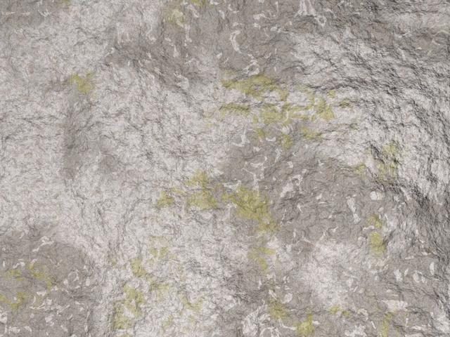 Chalk rock surface with yellow and gray impurities
